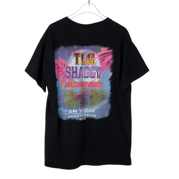 TLC & Shaggy Hot Summer Nights Tour Concert Tee Black Graphic T-Shirt Large - Picture 3 of 8